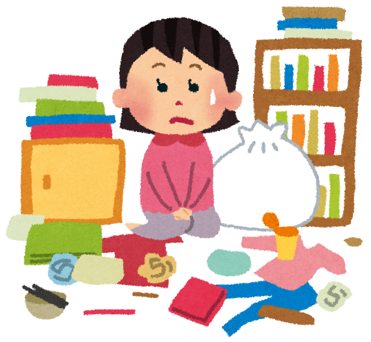 片付けできない汚部屋女子